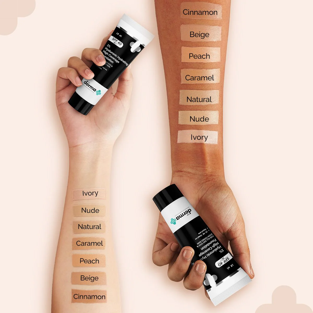 1% Hyaluronic Hydrating High Coverage Foundation - 18ml | Beige - Image 6