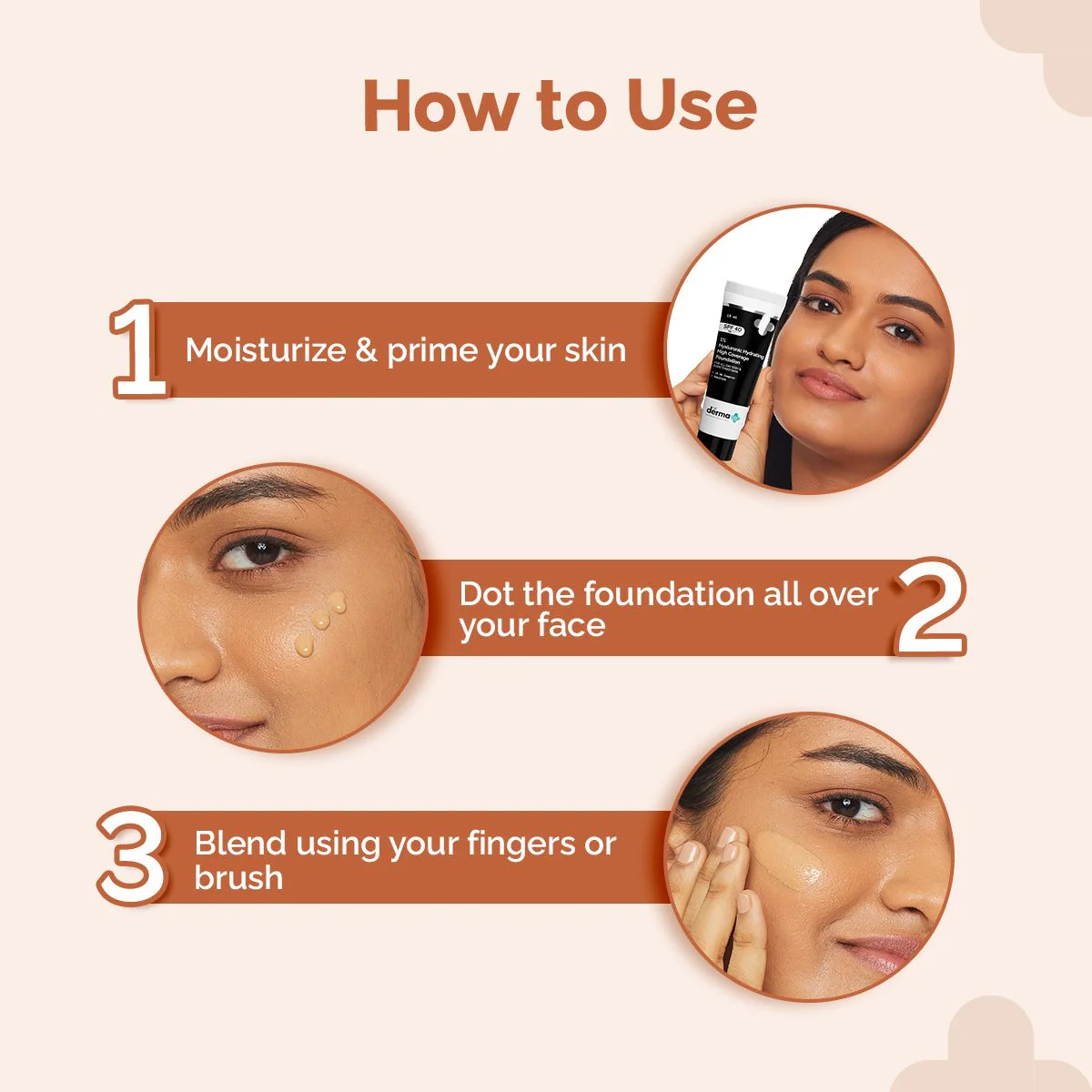 1% Hyaluronic Hydrating High Coverage Foundation - 18ml | Peach - Image 7