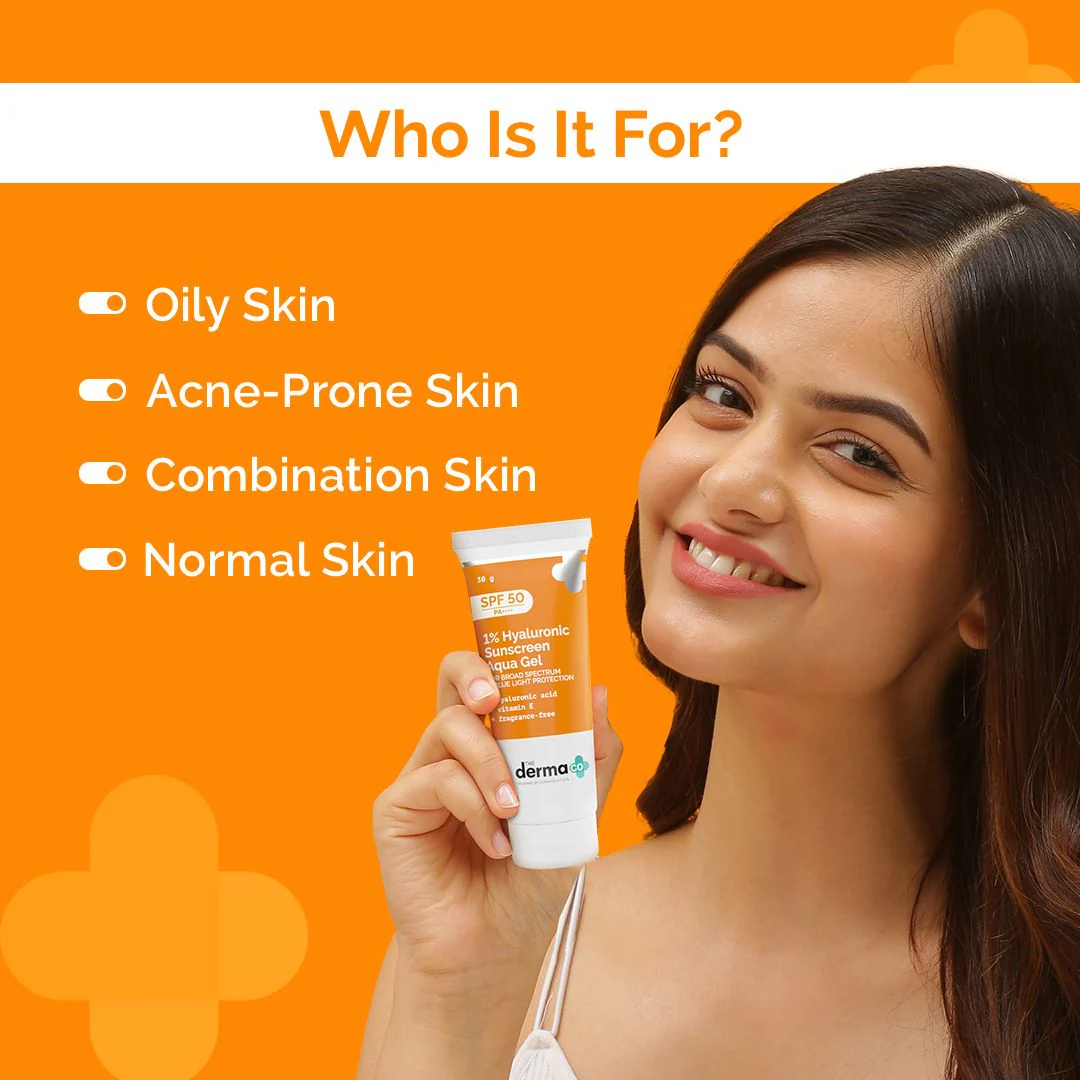 1% Hyaluronic Sunscreen Aqua Gel with SPF 50 & PA++++ - 30g - Image 4