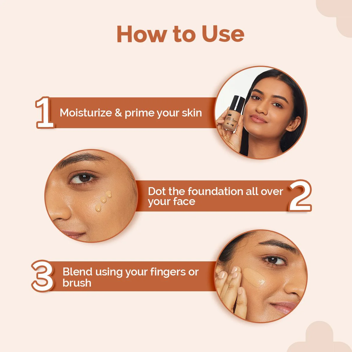 2% Niacinamide High Coverage Foundation With 1% Hyaluronic Acid Complex & SPF 40 PA+++ for 12 Hour Long Stay & 12 Hour Oil Control | 03 Natural - Image 6