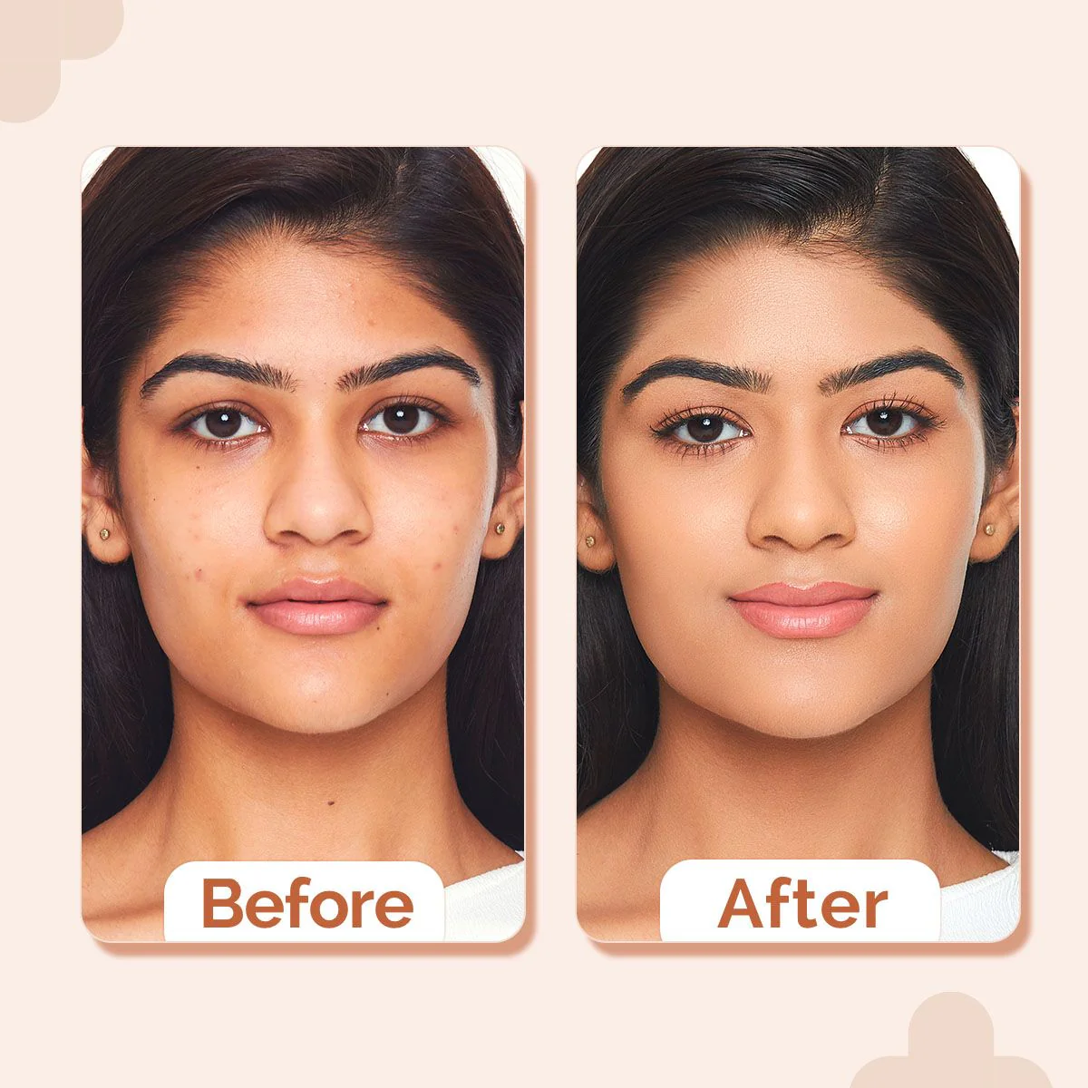 2% Niacinamide High Coverage Foundation With 1% Hyaluronic Acid Complex & SPF 40 PA+++ for 12 Hour Long Stay & 12 Hour Oil Control | 05 Peach - Image 5