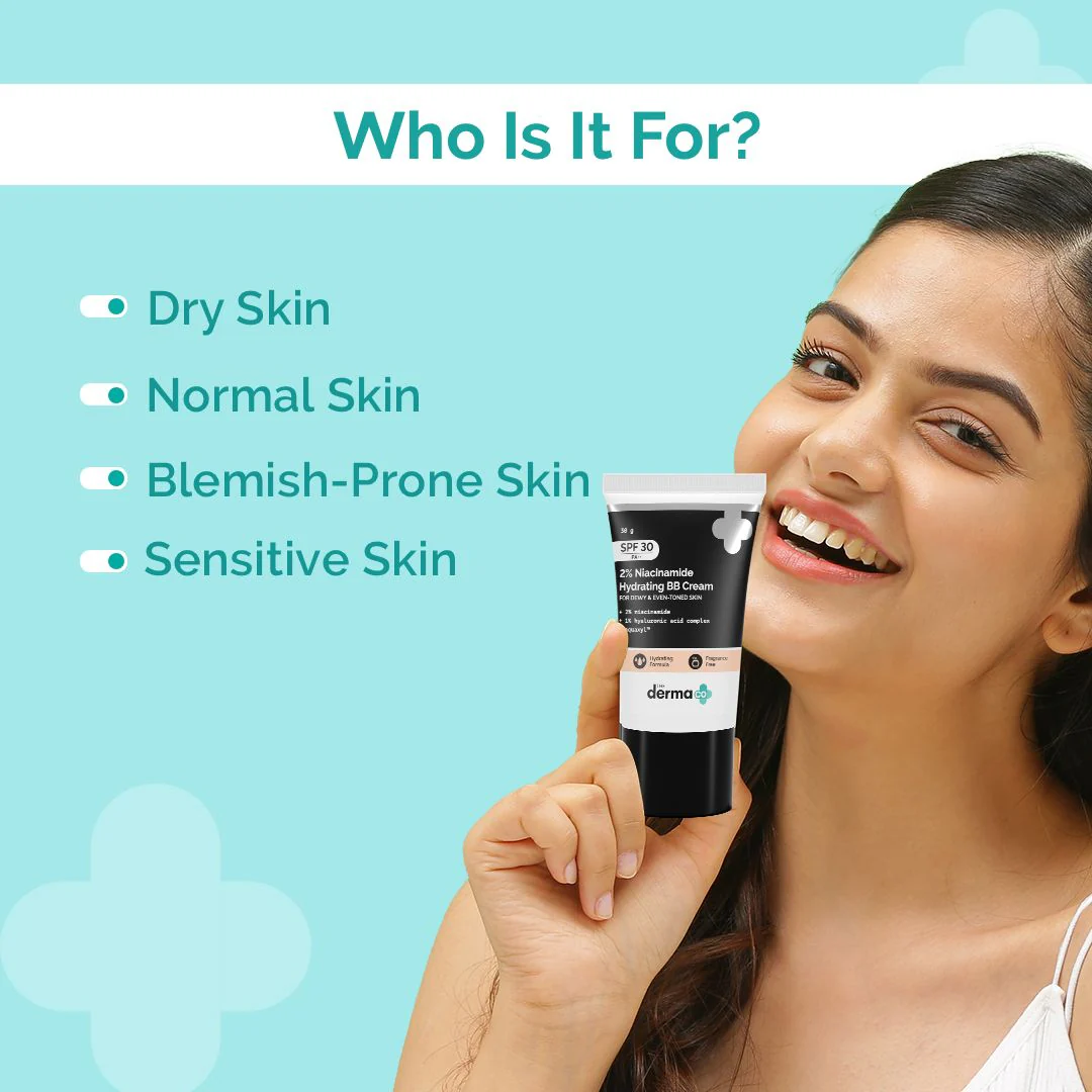 2% Niacinamide Hydrating BB Cream with 1% Hyaluronic Acid Complex & Aquaxyl™- 30 g | 01 - Ivory - Image 3