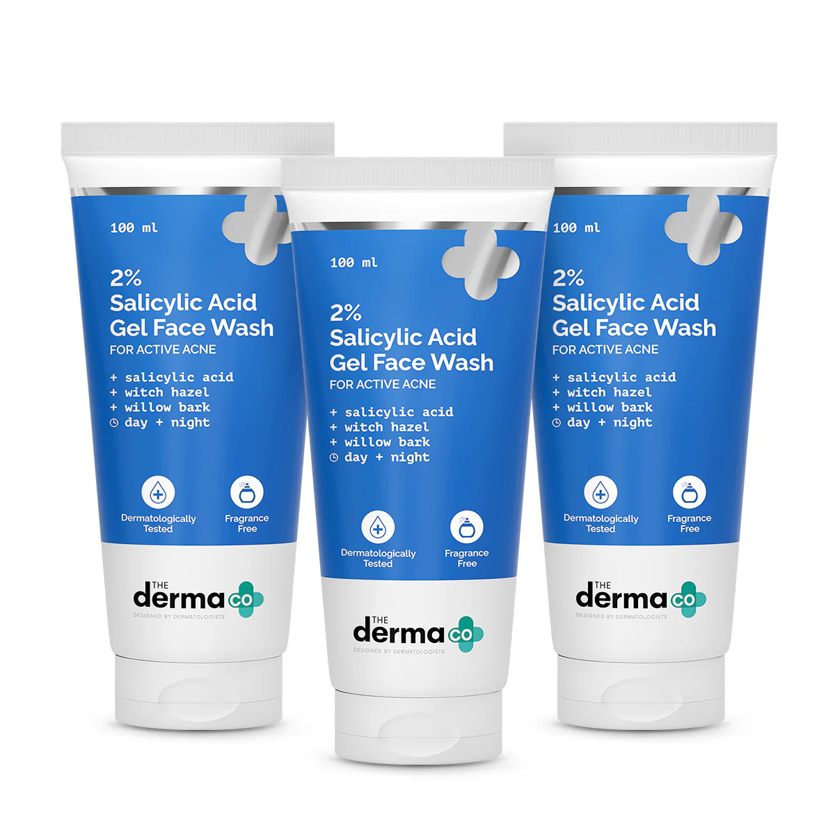 2% Salicylic Acid Gel Face Wash with Salicylic Acid & Witch Hazel - 100ml (Pack Of 3)