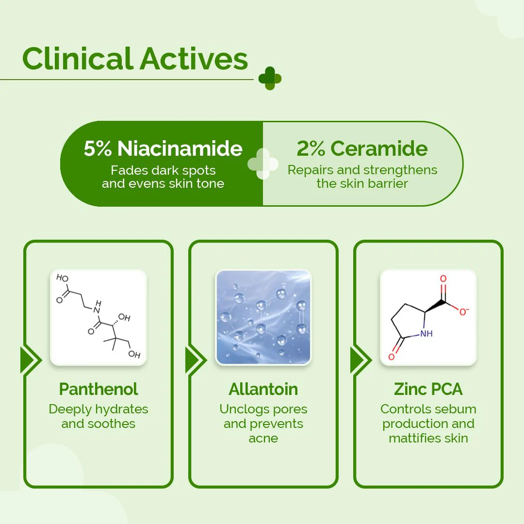 5% Nia-Ceramide Mattifying Moisturizer with 5% Niacinamide & 2% Ceramide - 100g - Image 2