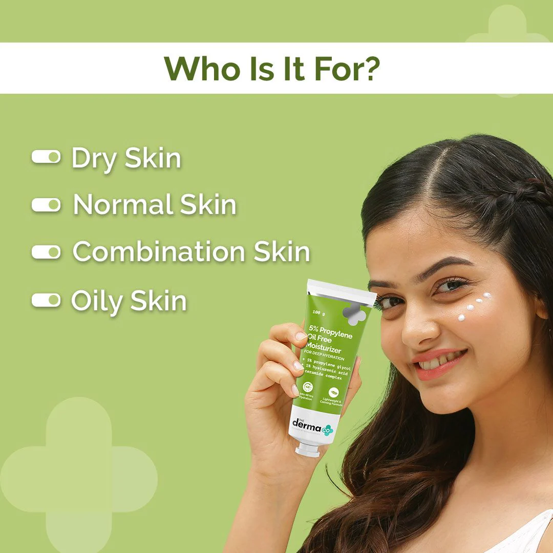 5% Propylene Oil-Free Moisturizer with Propylene Glycol & Hyaluronic Acid - 100 g - Image 3