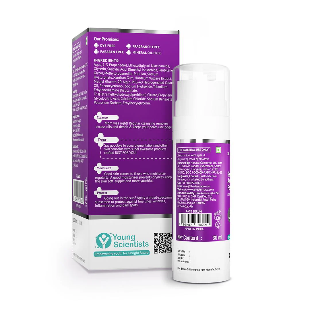 Sali-Cinamide Anti-Acne Serum with 2% Salicylic Acid & 5% Niacinamide - 30ml - Image 10